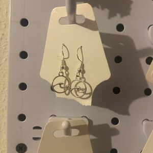 Silver ocean wave earrings!